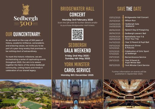 Sedbergh Launches Quincentenary Events: A Year-Long Celebration of Legacy and Unity